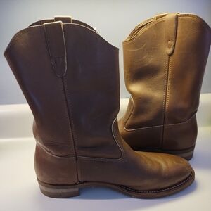 Men's Brown Leather Casual Western Work Utility  Boots. Sz 12D